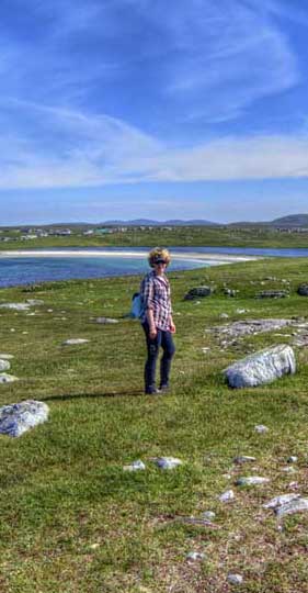 Walking the coastal path at Shawbost in the Hebrides